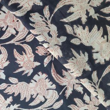 Preview: Bagru Hand Block Print aus Indien – FLORAL